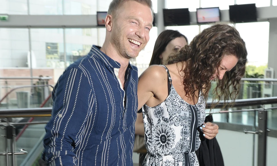 Krystian Wieczorek z żoną