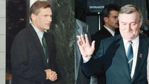 Aleksander Kwaśniewski i Lech Wałęsa w 1995 roku