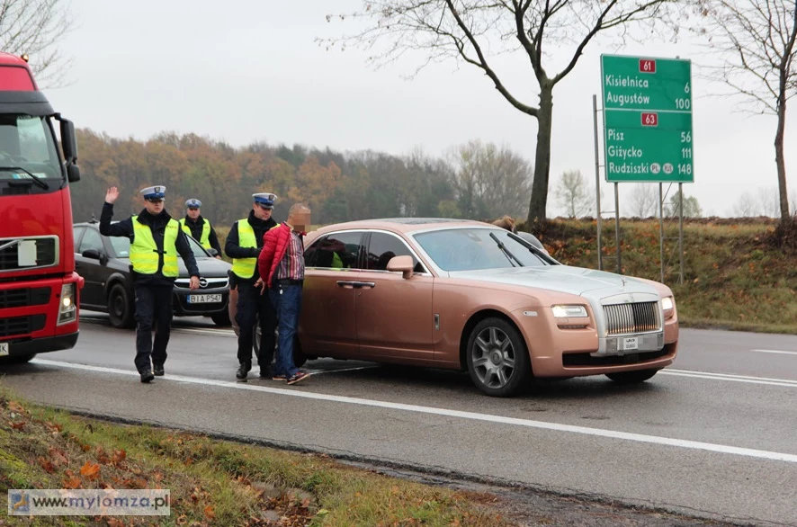 Zdjęcie z miejsca zatrzymania dubajskiego Rolls-Royce'a