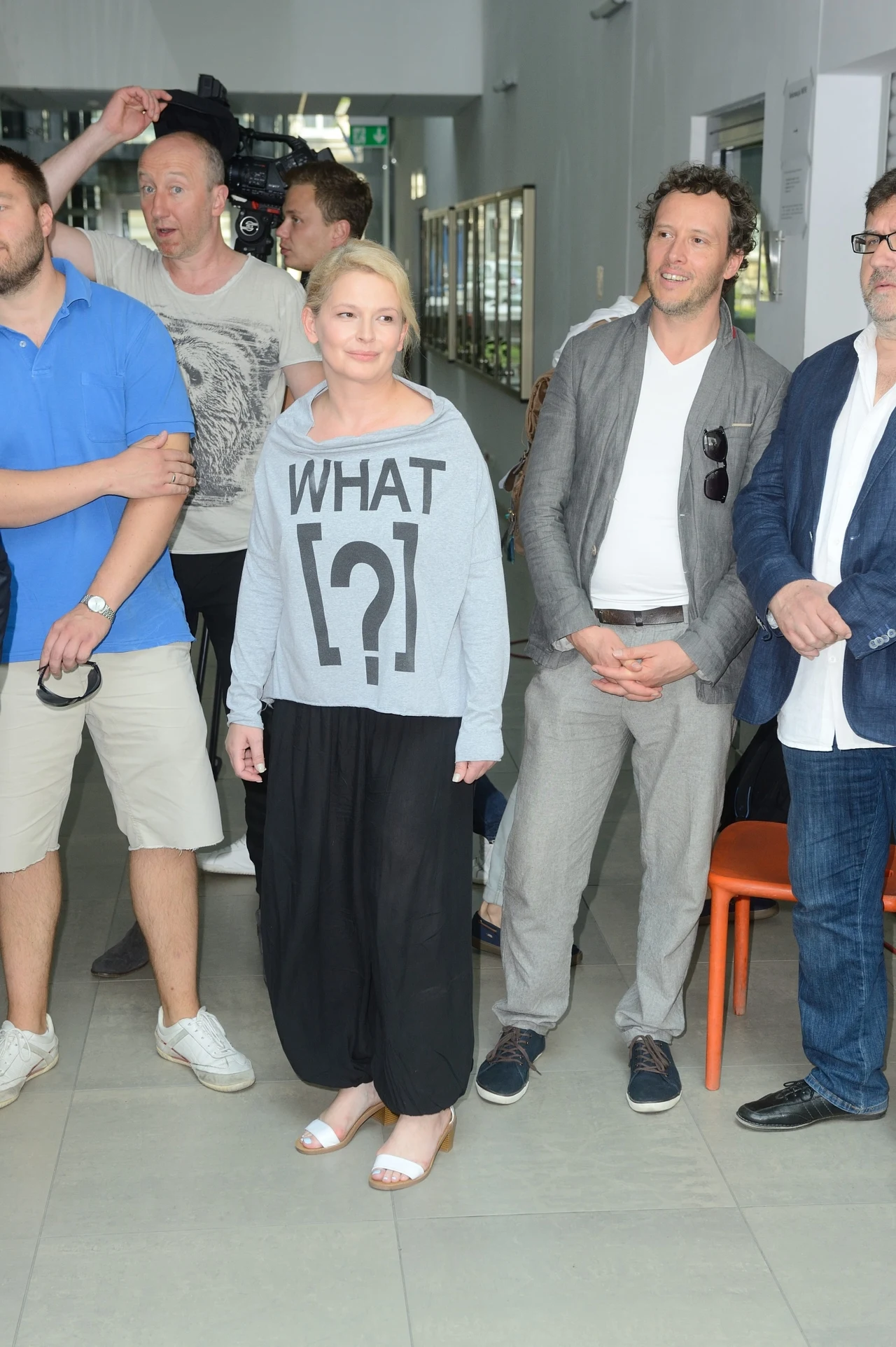 Andrzej Deskur z kolegami z planu jednego z seriali Andrzej Deskur z kolegami z planu jednego z seriali