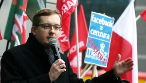  Protest zorganizowany przez Stowarzyszenie Marsz Niepodległości odbył się, 5 bm. przed siedzibą Facebooka w Warszawie. Uczestnicy demonstrowali przeciwko blokowaniu profili między innymi Ruchu Narodowego, ONR-u i Młodzieży Wszechpolskiej