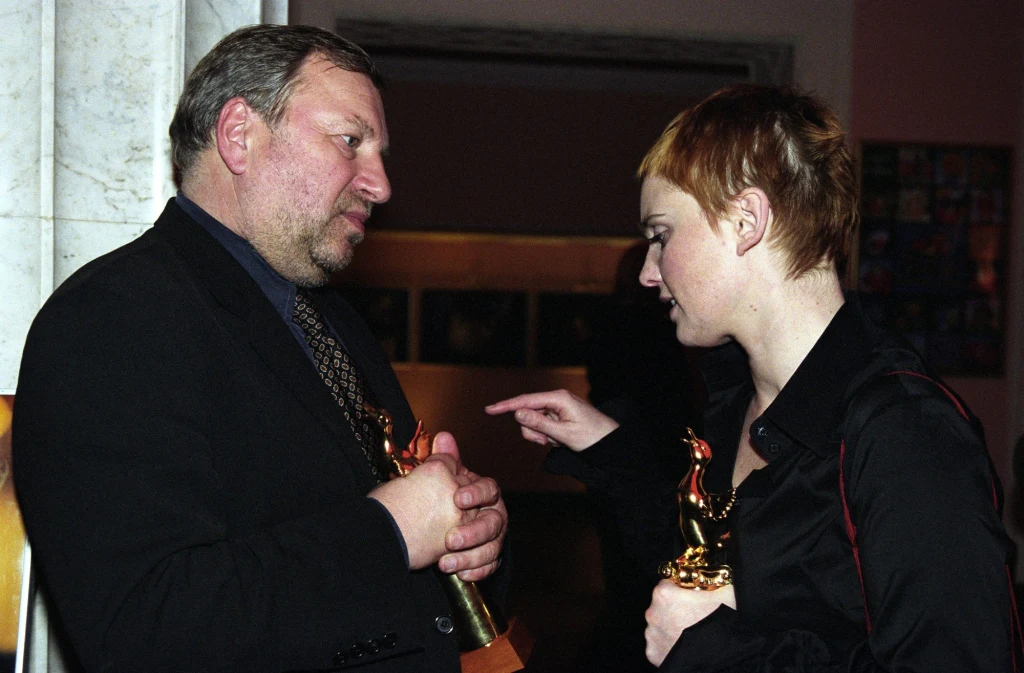 Jerzy Stuhr i Kinga Preis, 2002 rok Jerzy Stuhr i Kinga Preis, 2002 rok