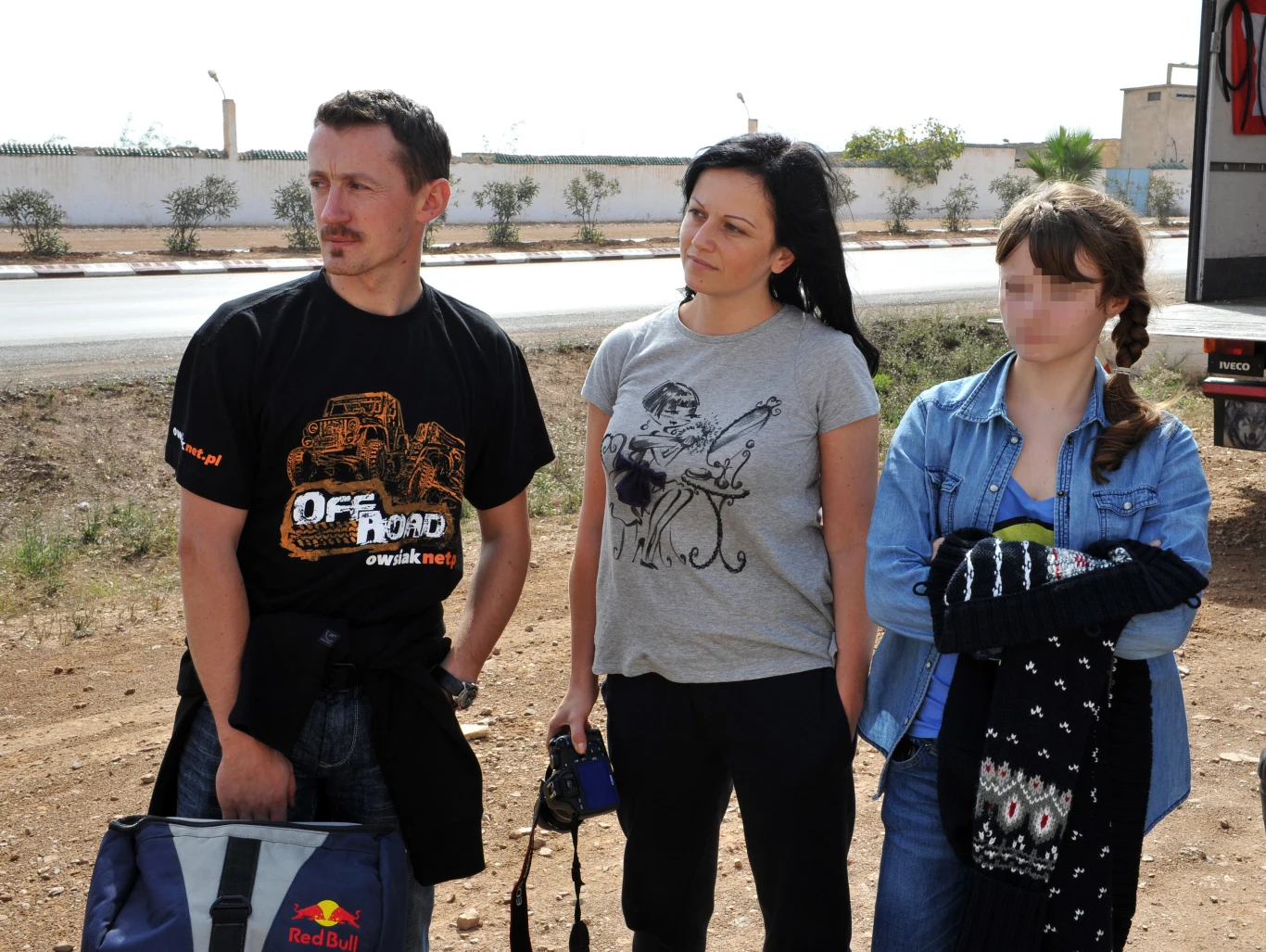 Adam Małysz z żoną i córką