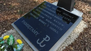 Podmienina tablic na mogile upowców