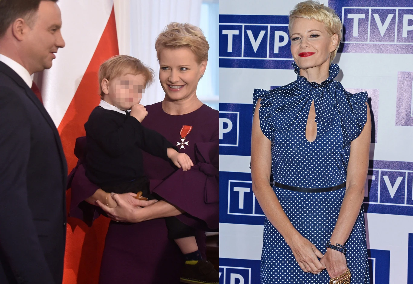 Małgorzata Kożuchowska z synem i Andrzejem Dudą Małgorzata Kożuchowska z synem i Andrzejem Dudą