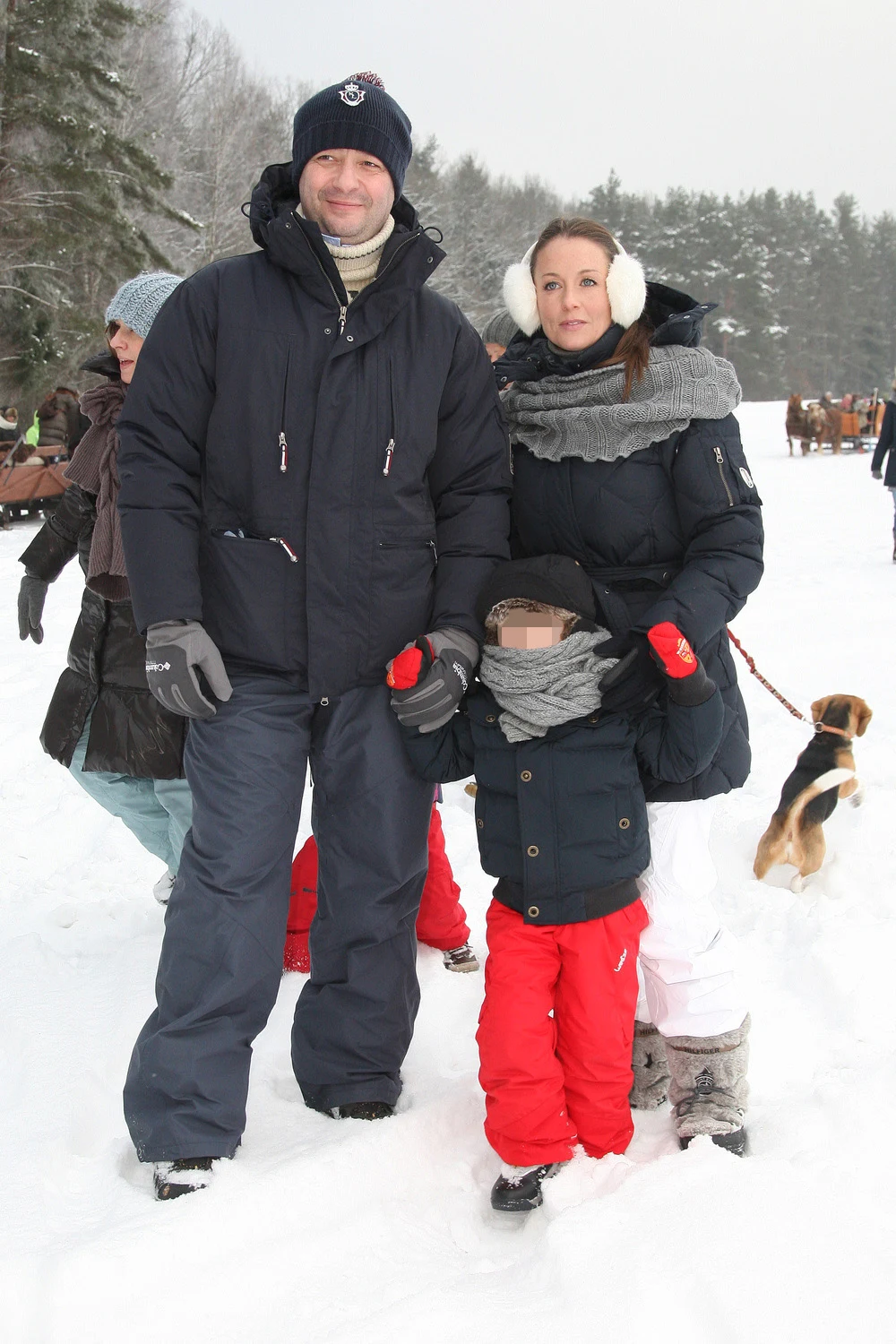 Jacek Rozenek z byłą żoną i synem Jacek Rozenek z byłą żoną i synem