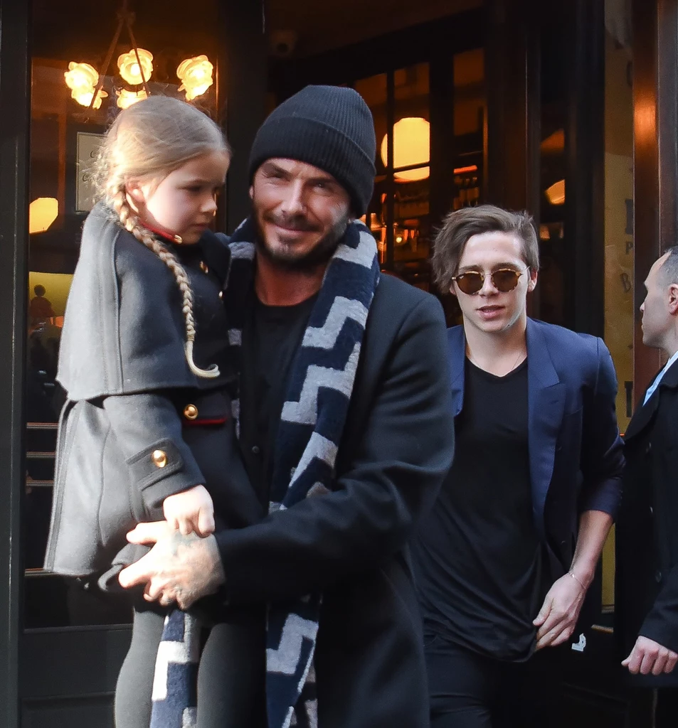 Mała Harper Beckham z ojcem