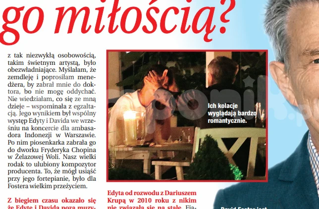 O relacji Edyty i Davida rozpisuje się "Dobry Tydzień" O relacji Edyty i Davida rozpisuje się "Dobry Tydzień"