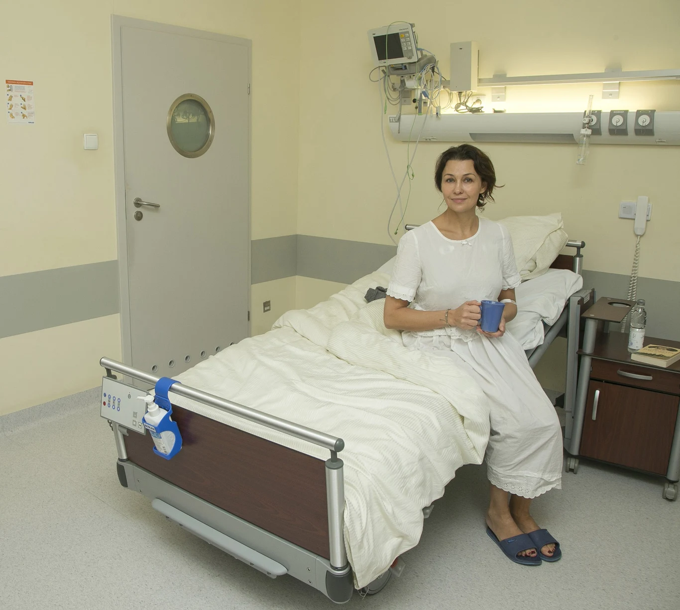 Anna Popek pozuje w szpitalu Anna Popek pozuje w szpitalu