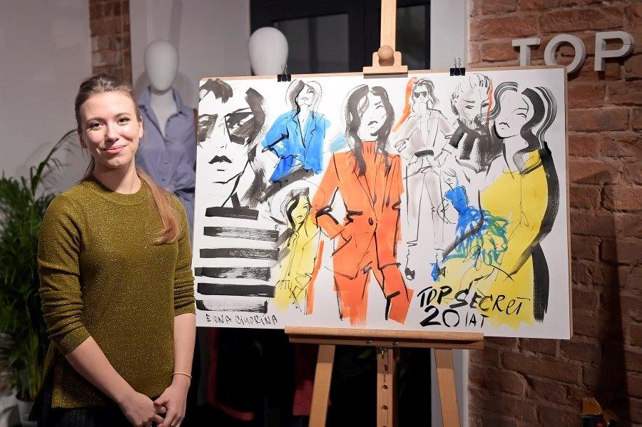 Specjalną atrakcją był performance ilustratorki Eleny Ciupriny. Rysowniczka na żywo naszkicowała 20 letnia historię marki i portretowała zaproszonych. Specjalną atrakcją był performance ilustratorki Eleny Ciupriny. Rysowniczka na żywo naszkicowała 20 letnia historię marki i portretowała zaproszonych.