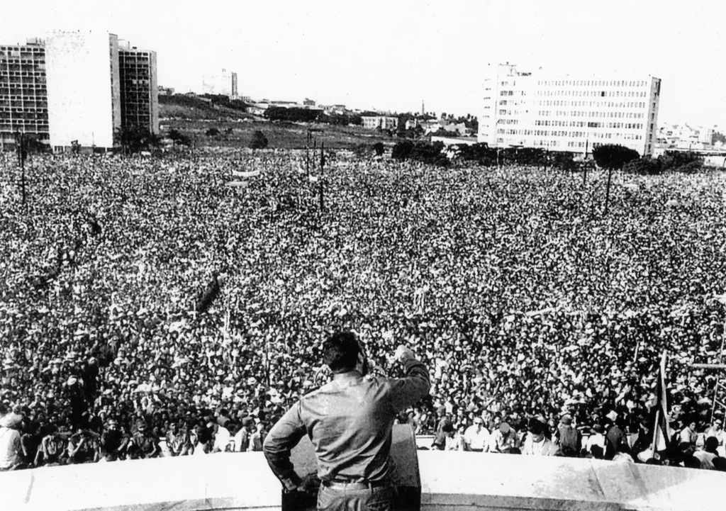 Fidel Castro w czasie jednego z przemówień