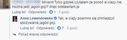 Komentarz Anny Lewandowskiej/Facebook