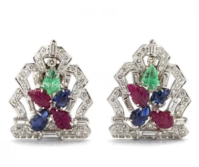 Podwójna brosza - klipsy w typie Cartier Podwójna brosza - klipsy w typie Cartier
