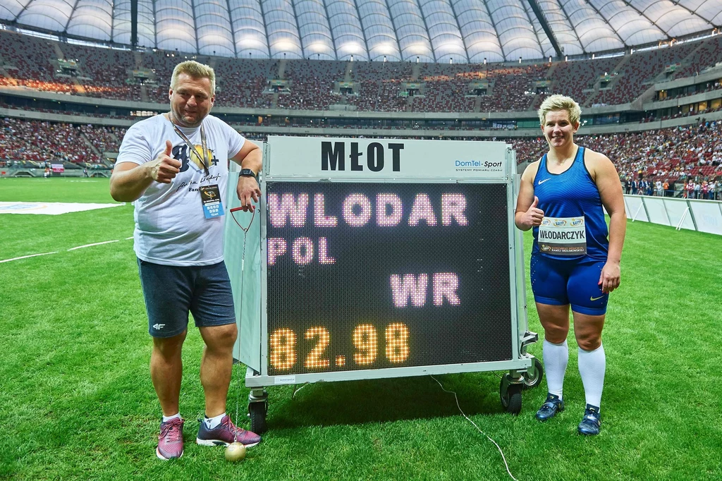 Anita Włodarczyk z trenerem Krzysztofem Kaliszewskim Anita Włodarczyk z trenerem Krzysztofem Kaliszewskim