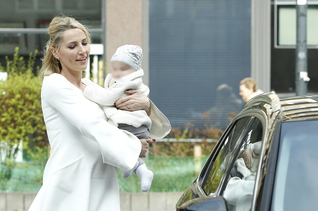 Sylwia Gruchała z córką, 2014 rok