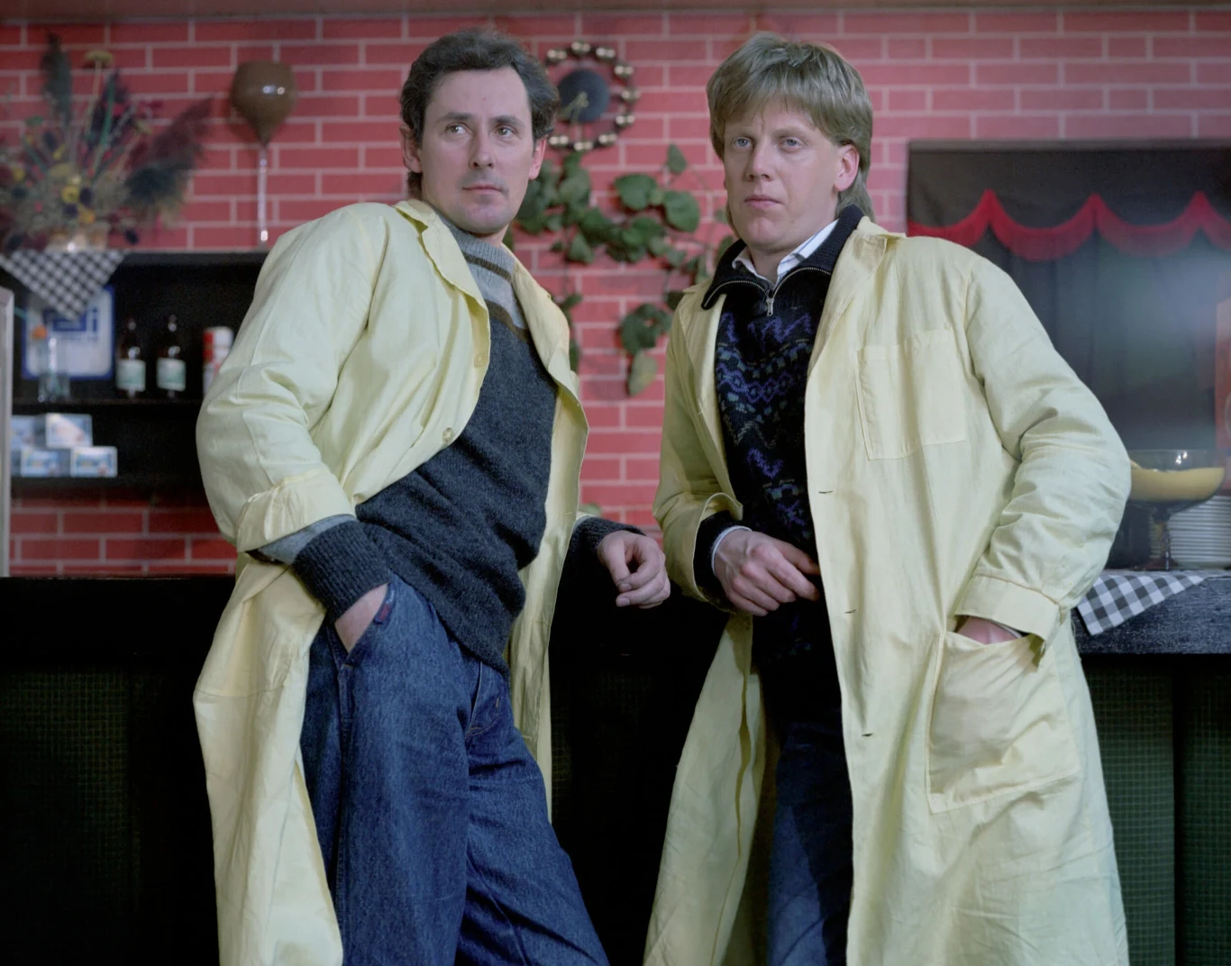 Piotr Skarga i Jan Jankowski na planie serialu "W Labiryncie" Piotr Skarga i Jan Jankowski na planie serialu "W Labiryncie"