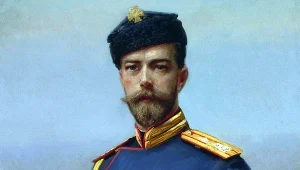 Car Mikołaj II w 1905 roku. Obraz H. Manizera 