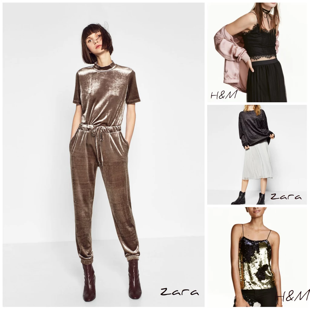 Kreacje do nabycia na stronach Zara i H&M