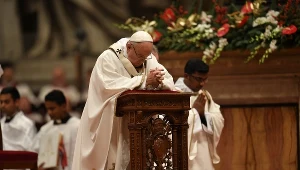 Papież Franciszek podczas pasterki