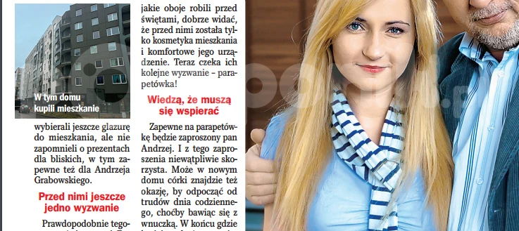 O nowym mieszkaniu córki Grabowskiego rozpisuje się "Życie na gorąco" O nowym mieszkaniu córki Grabowskiego rozpisuje się "Życie na gorąco"