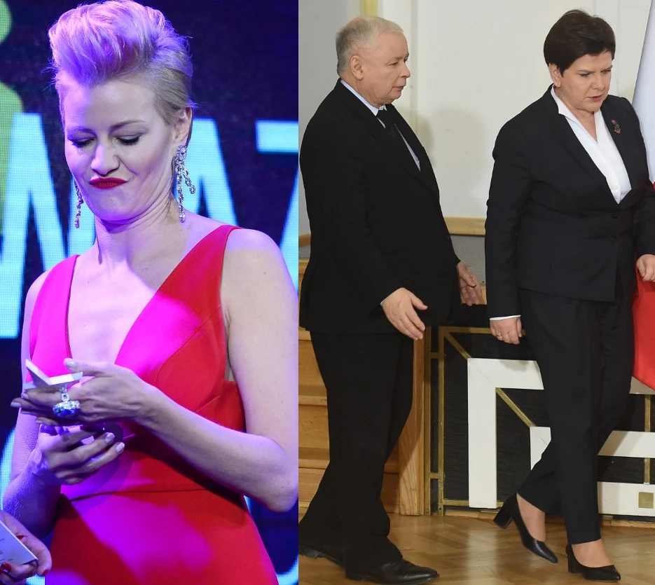 Kożuchowska, Kaczyński i Szydło (MWMedia;FORUM) Kożuchowska, Kaczyński i Szydło (MWMedia;FORUM)