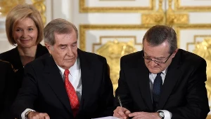 Fundator i Prezydent Rady Fundacji Książąt Czartoryskich Adam Karol Czartoryski i wicepremier, minister kultury Piotr Gliński