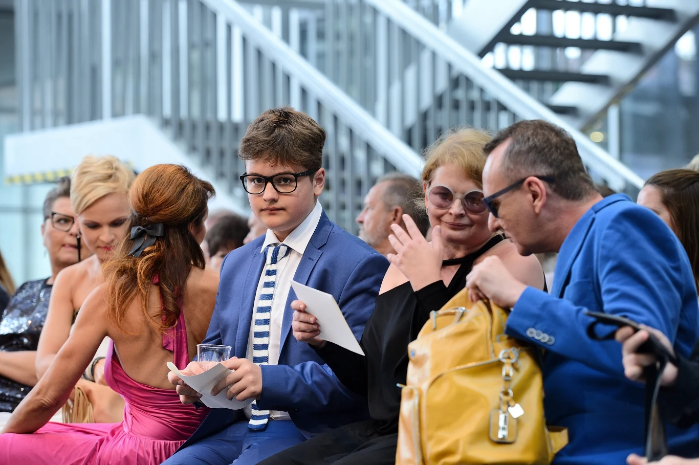 Ostałowska z synem na pokazie mody dla puszystych