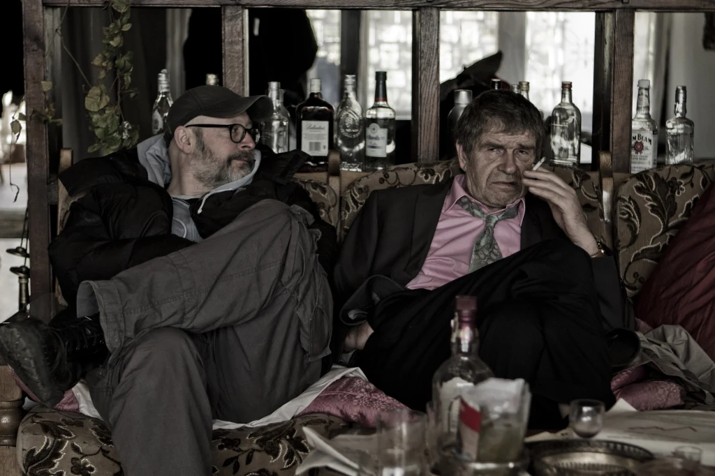 Lech Dyblik z Wojciechem Smarzowskim na planie "Drogówki" Lech Dyblik z Wojciechem Smarzowskim na planie "Drogówki"