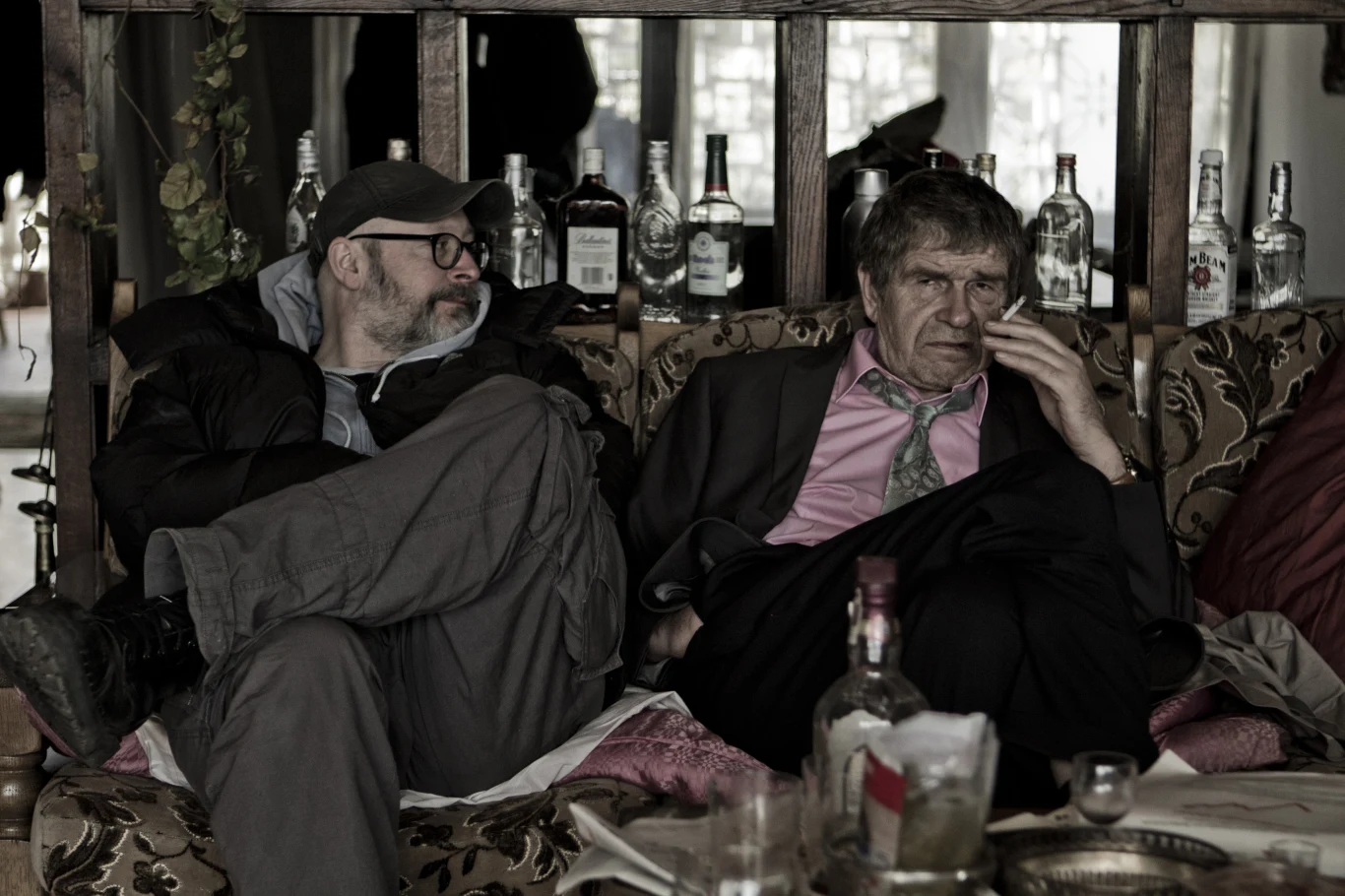 Lech Dyblik z Wojciechem Smarzowskim na planie "Drogówki"