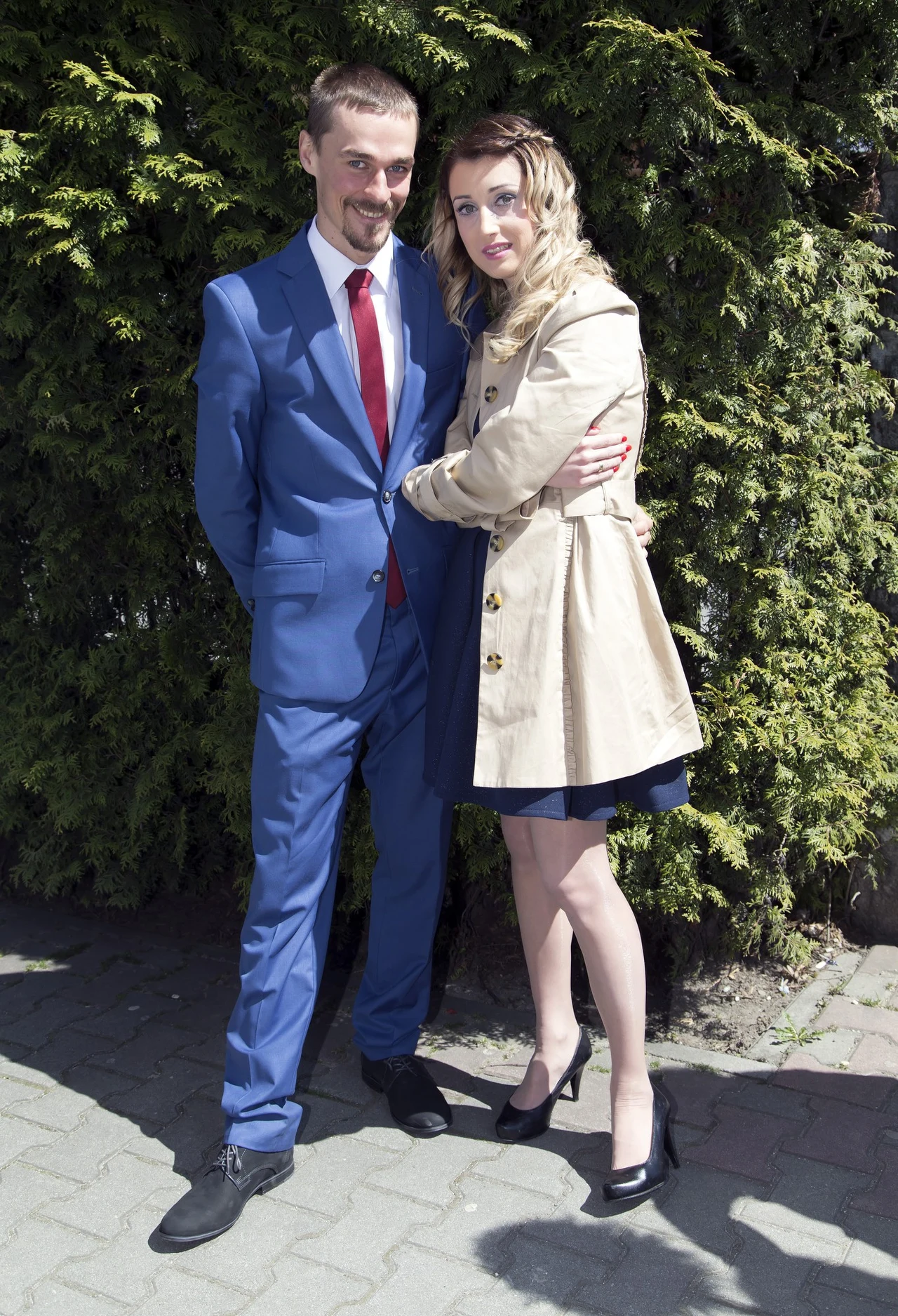 Piotr Żyła z żoną Justyną Piotr Żyła z żoną Justyną