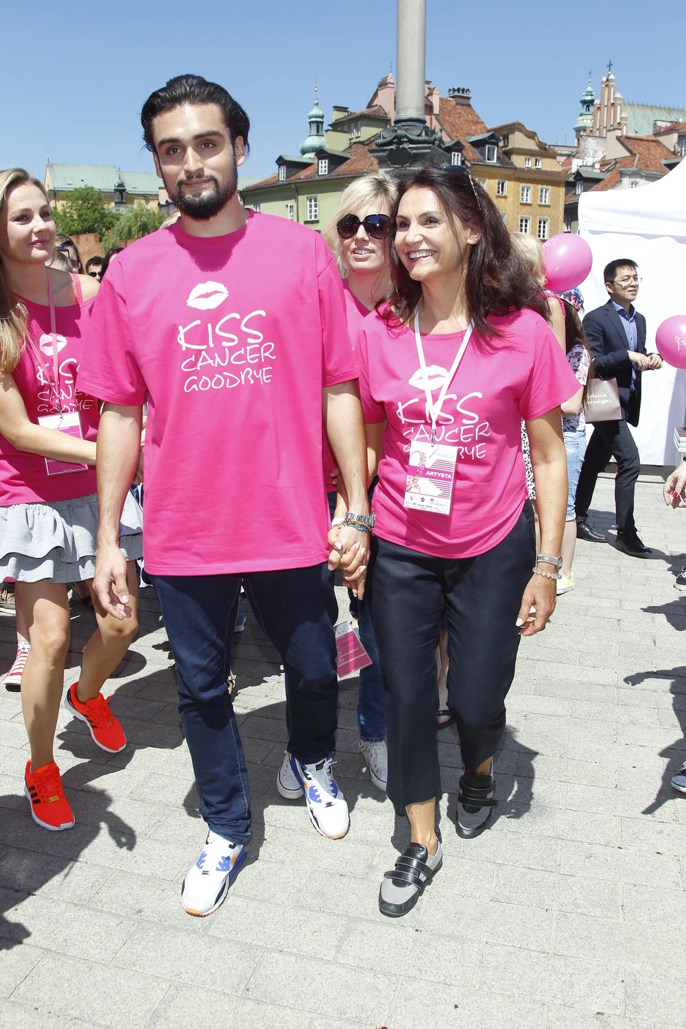 Małgorzata Pieczyńska z synem Wiktorem Wróblewskim Małgorzata Pieczyńska z synem Wiktorem Wróblewskim