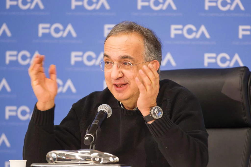 Marchionne podczas spotkania z dziennikarzami w Detroit