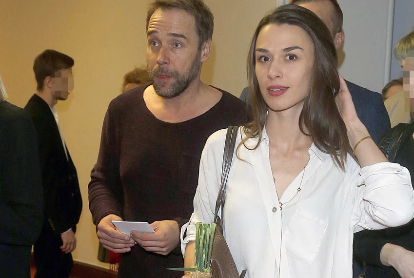 Łukasz Nowicki z żoną Łukasz Nowicki z żoną