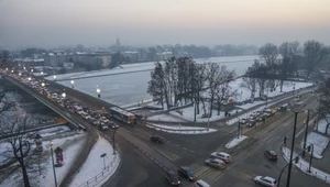 Kraków.  Smog nad miastem 