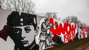 Mural w Legionowie z wizerunkiem Antosia Petrykiewicza