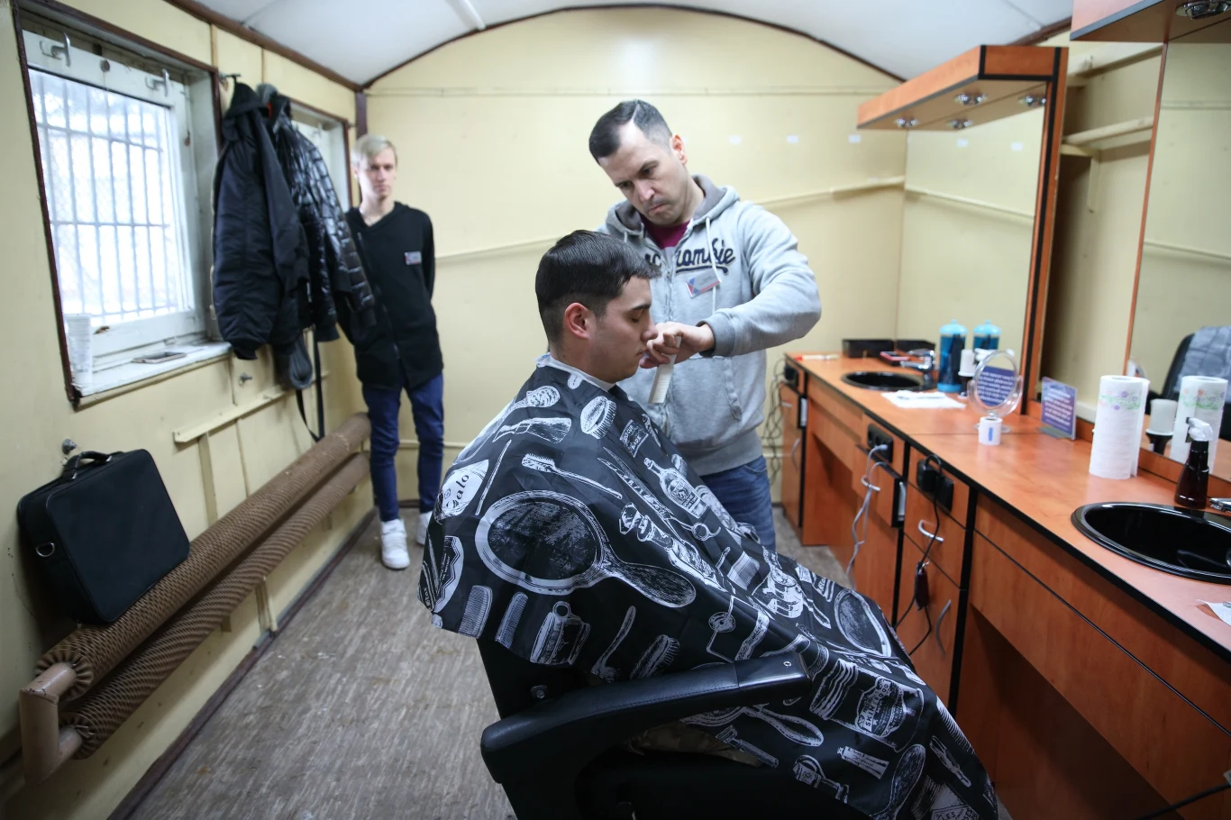 Żagań 18.01.2017. Żołnierze amerykański 3 brygady ABCT Fortu Carson na poligonie w Karlikach