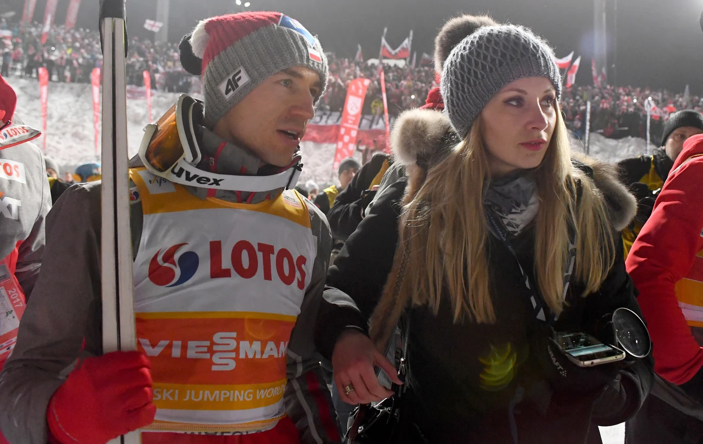 Kamil Stoch z żoną Ewą Kamil Stoch z żoną Ewą