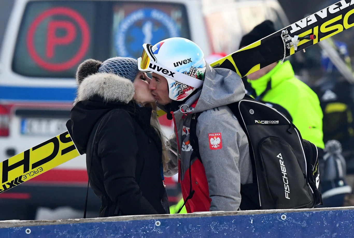 Kamil Stoch z żoną Ewą Kamil Stoch z żoną Ewą