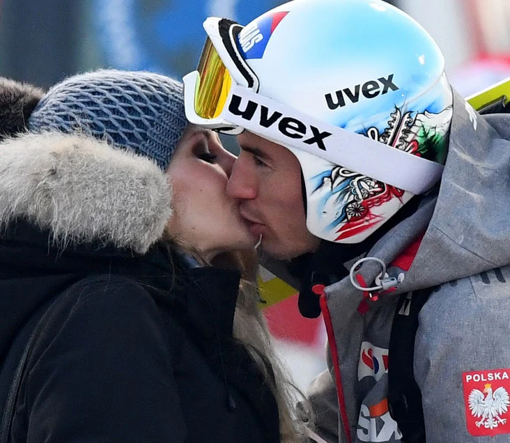 Kamil Stoch z żoną Ewą Kamil Stoch z żoną Ewą