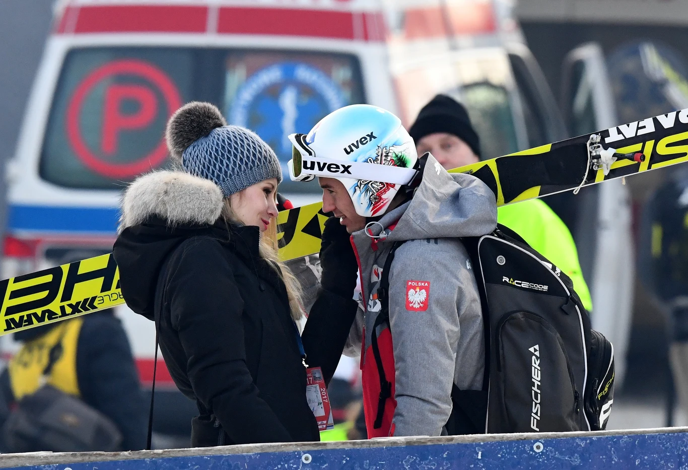 Kamil Stoch z żoną Ewą Kamil Stoch z żoną Ewą