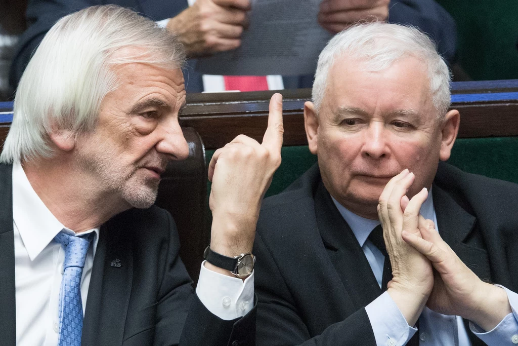 Ryszard Terlecki i Jarosław Kaczyński w Sejmie Ryszard Terlecki i Jarosław Kaczyński w Sejmie