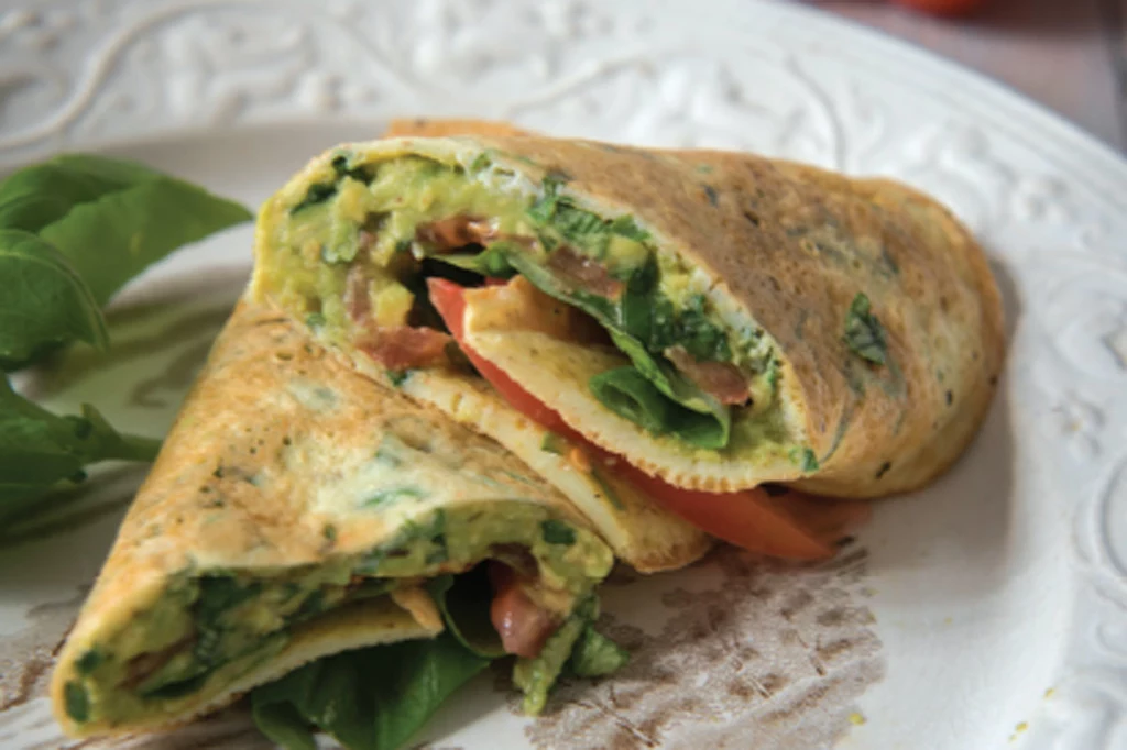 Tortille omletowe z guacamole Tortille omletowe z guacamole
