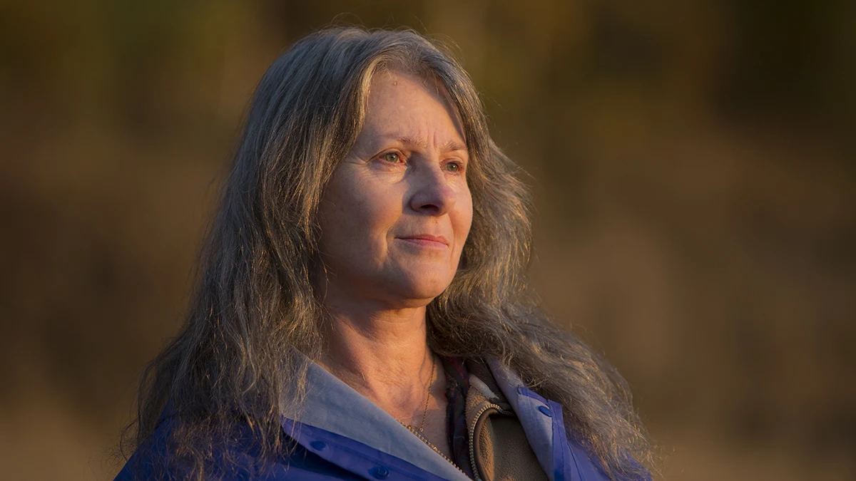 Agnieszka Mandat w scenie z filmu "Pokot" Agnieszka Mandat w scenie z filmu "Pokot"