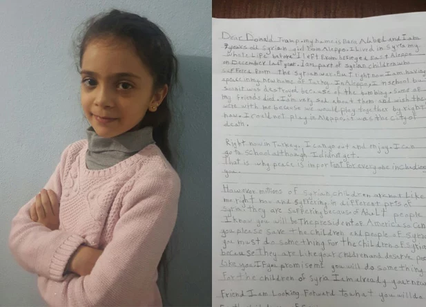 Mała Bana i jej list do Donalda Trumpa