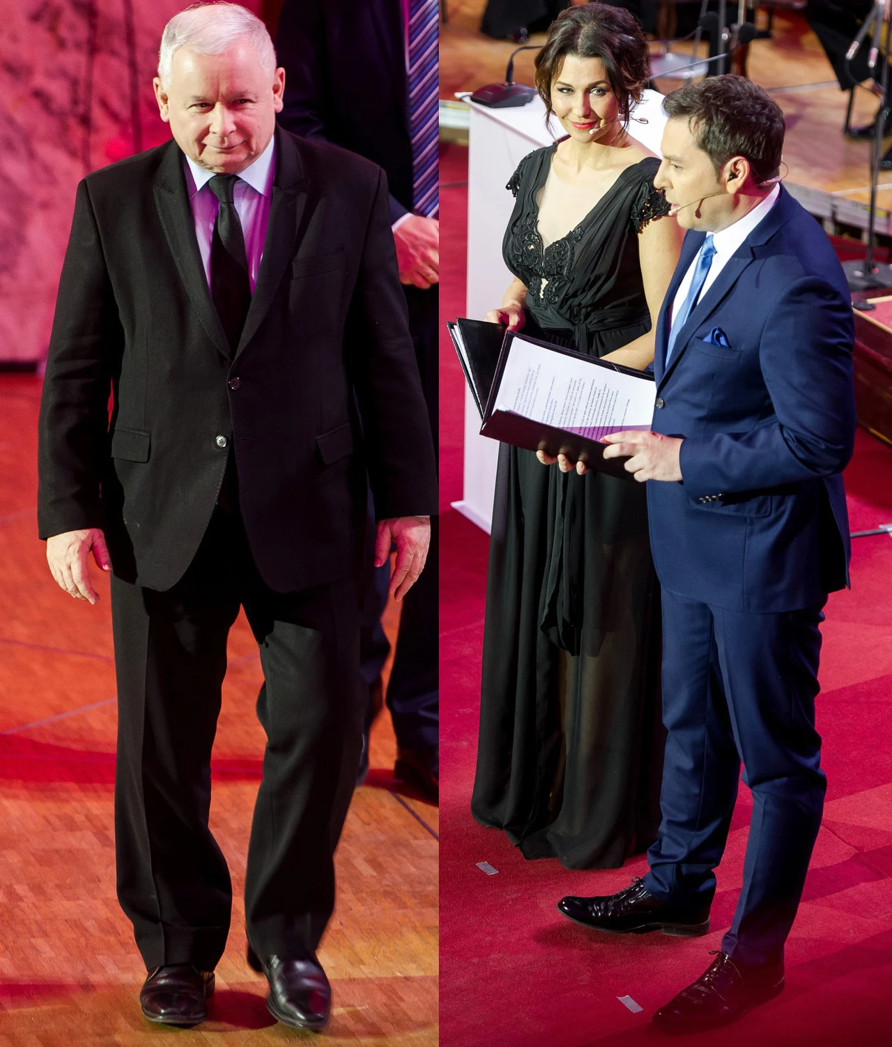 Na zdjęciu: Jarosław Kaczyński, Anna Popek, Michał Adamczyk