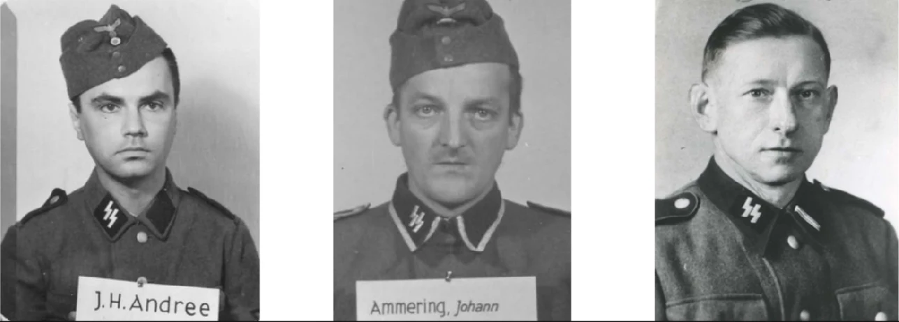 (od lewej) Joachim Heinz Andree, Johann Ammering, Waldemar Alschewski