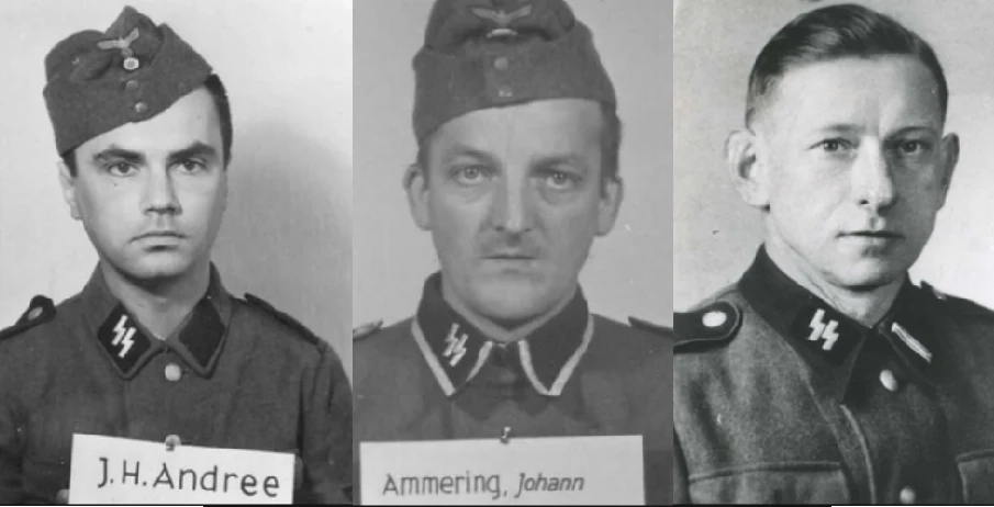 (od lewej) Joachim Heinz Andree, Johann Ammering, Waldemar Alschewski