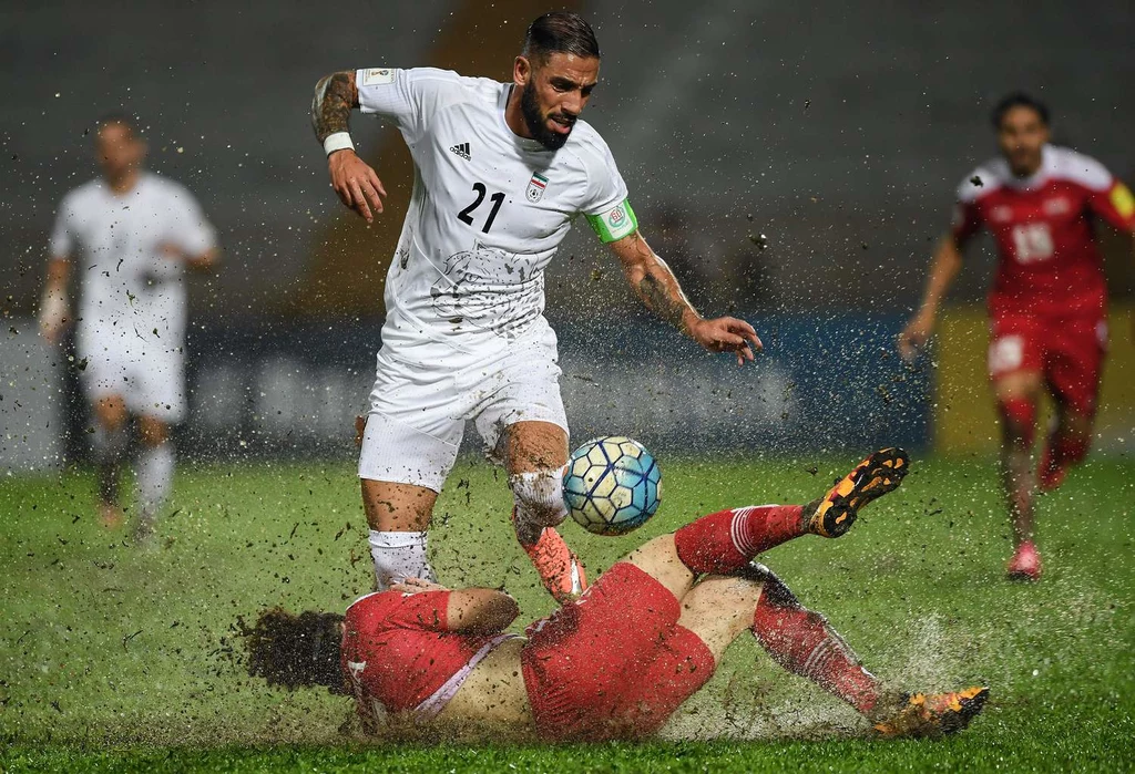 Ashkan Dejagah w meczu eliminacji MŚ z Syrią Ashkan Dejagah w meczu eliminacji MŚ z Syrią