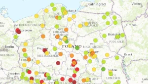 Mapa jakości powietrza w Polsce