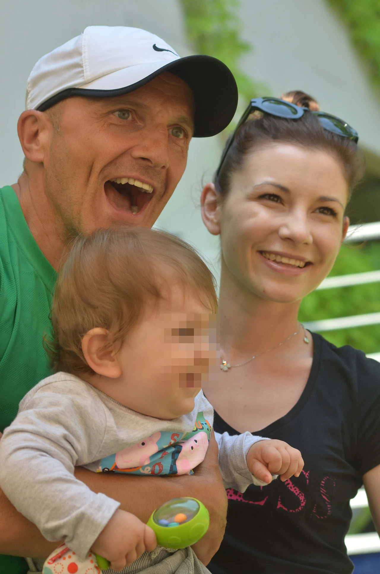 Robert Rozmus z partnerką Anną i córką Tosią Robert Rozmus z partnerką Anną i córką Tosią